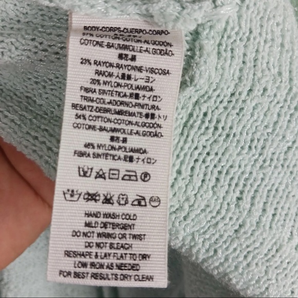 Free People Kristobel Knit Sweater Top in Mint Green - Picture 12 of 12